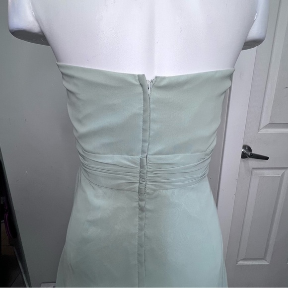 Alfred Angelo Green Strapless Dress Size 12 Cocktail Formal Black Tie - Picture 5 of 9